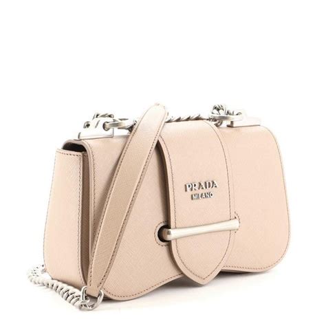 prada sidonie chain shoulder beige|Prada handbags.